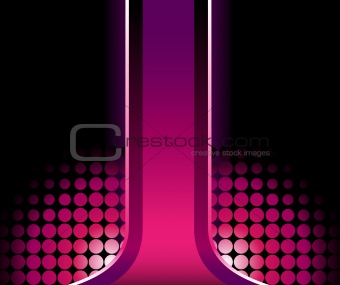 Beautiful 3D pink stripe with halftone background