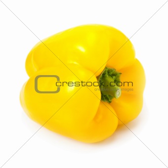  fresh yellow pepper isolated on white