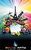 Paris Disco Event Background