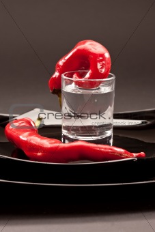 hot pepper and vodka