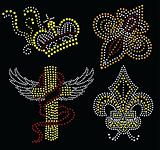 cross and crown beaded graphic