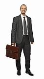 isolated businessman standing