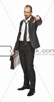 confident and tired businessman