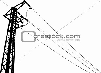 Power lines vector