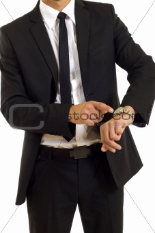 businessman looking at his watch