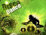 Grunge style DJ Disco Flyer Background