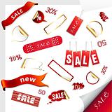 Set of sale tags. Vector