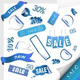 Set of sale tags. Vector