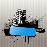 Illustration with city. vector