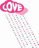 love rain - decorative vector card for Valentines day