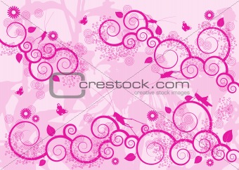 pink ornamental background