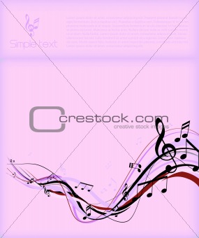 Abstract illustration with notes and place for your own text.