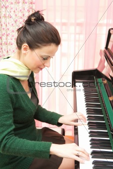 Beautiful pianist