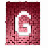 cubes makes the letter g