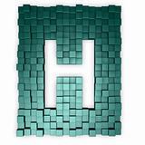 cubes makes the letter h