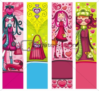 Valentine's Day shopping banners