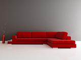 black and red minimalist livin room