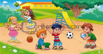 Kids in the playground.