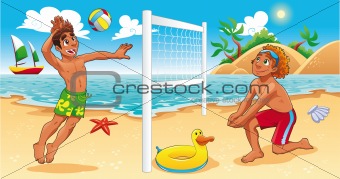 Beach Volley scene.