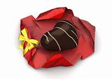 Heart chocolate (love, valentine day series; 3d isolated characters)