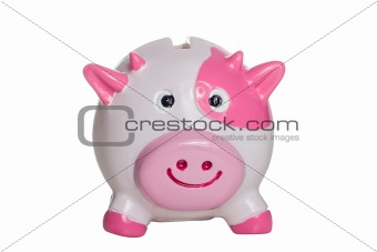 ugly pink and white piggy bank