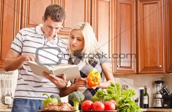 Young Couple Cooking