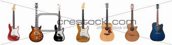 Seven guitars