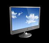3D Computer monitor isolated on black