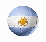 Soccer football ball with Argentina flag