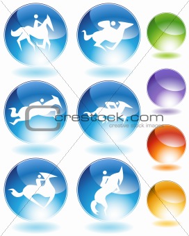Horse Icon Crystal Set