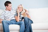 Affectionate Couple Relaxing on Couch