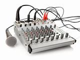 DJ control panel for sound regulation