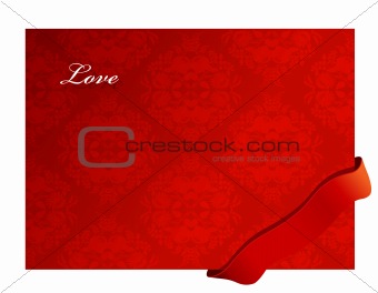 Valentine background with ribbon.