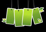 Eco green tags. Vector art