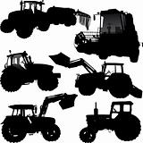 Tractor silhouettes