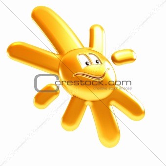 isolated symbolic sun smile 