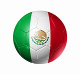 Soccer football ball with Mexico flag