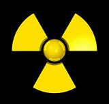 3D radioactive symbol