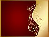 gold and red invitation card