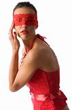 red lace mask