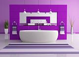 purple contemporary bathroom 