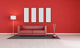 red modern lounge