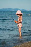 Little girl fishing