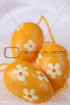 Yellow Easter eggs