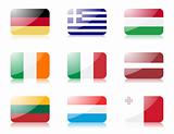 European union flags set 2