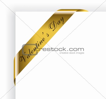 Valentine's Day Gold Ribbon for pictures Frame