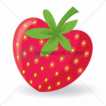 Strawberry with shape of heart