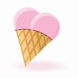 Heart shaped ice-cream