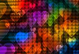 abstract colour heart background