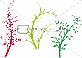 spring nature, vector